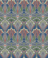 Seabrook Dragonfly Damask Mauve & Sage Wallpaper