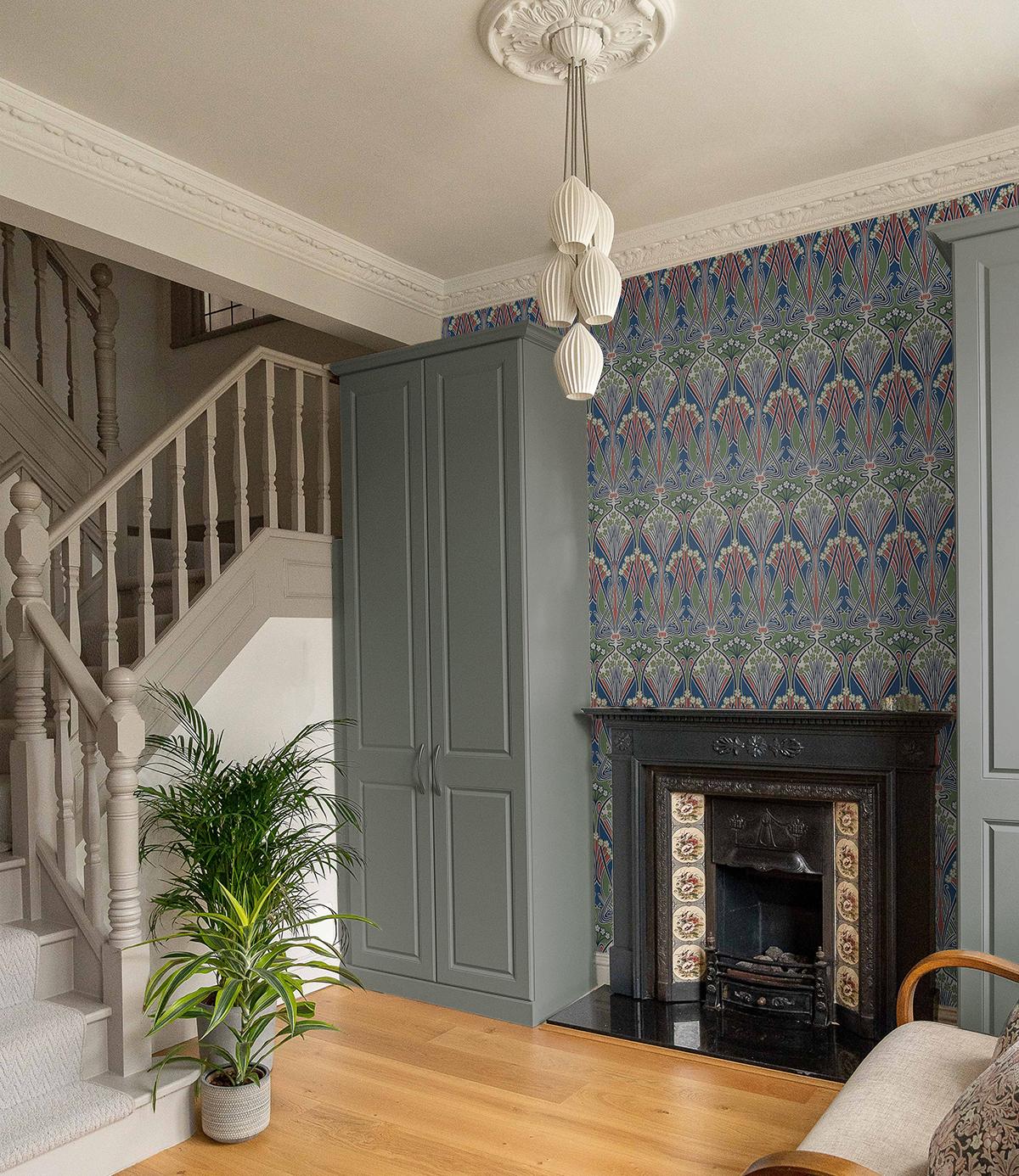 Seabrook Dragonfly Damask Multicolored Wallpaper