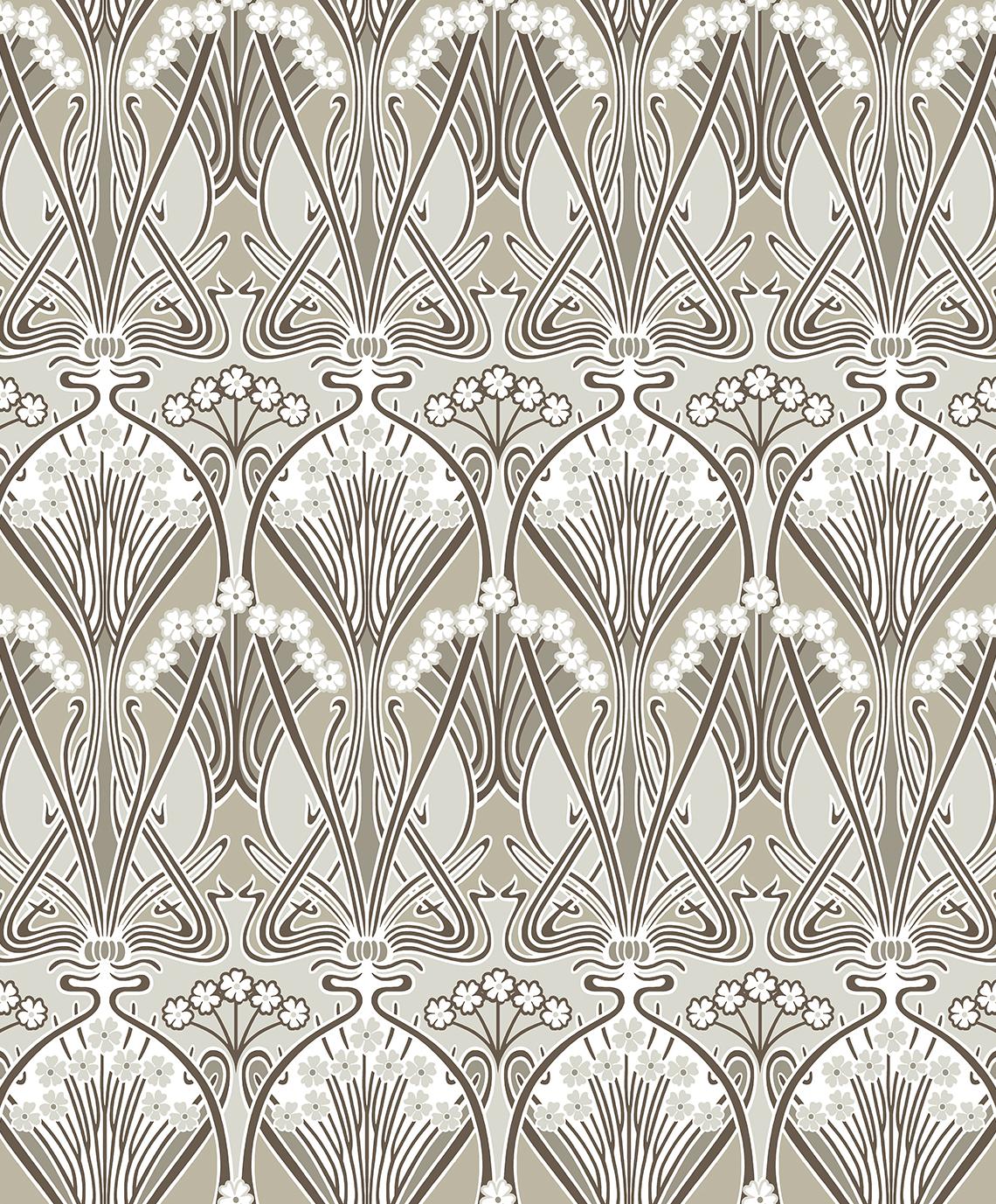 Seabrook Dragonfly Damask Beige Wallpaper