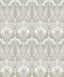 Seabrook Dragonfly Damask Soft Taupe & Blue Mist Wallpaper