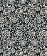 Seabrook Tonal Floral Trail Ebony Wallpaper