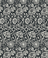 Seabrook Tonal Floral Trail Black Wallpaper