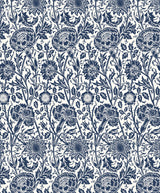 Seabrook Tonal Floral Trail Blue Wallpaper