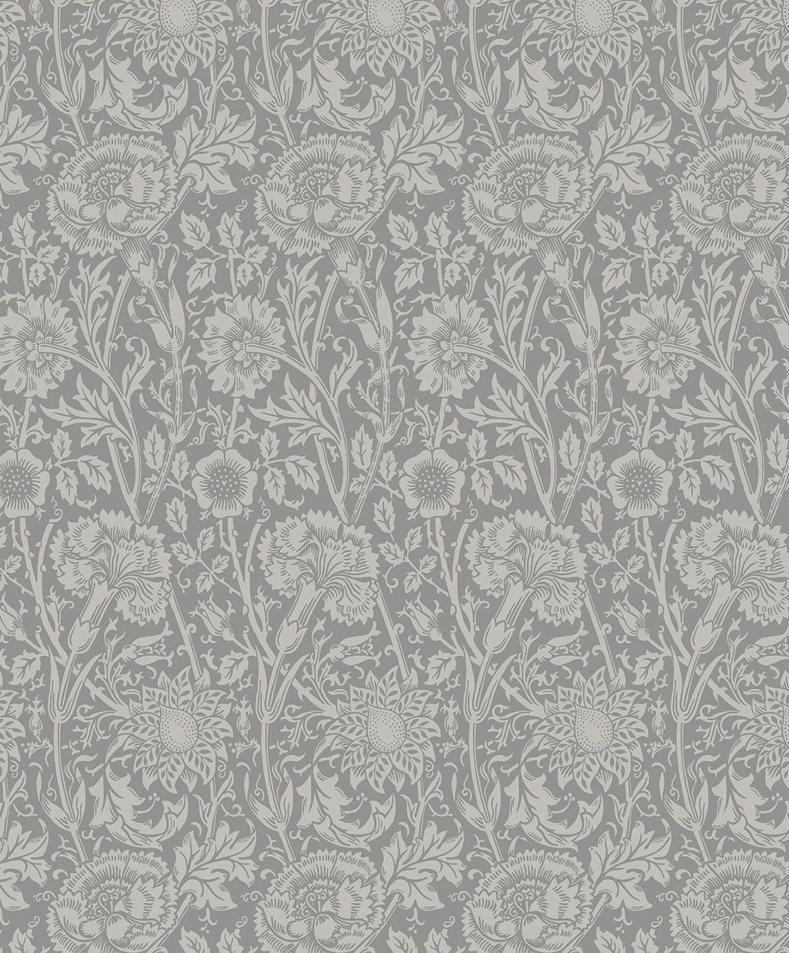 Seabrook Tonal Floral Trail Grey Wallpaper
