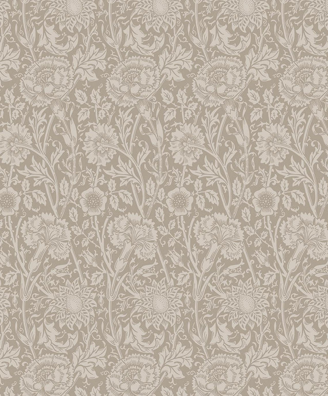 Seabrook Tonal Floral Trail Taupe Wallpaper
