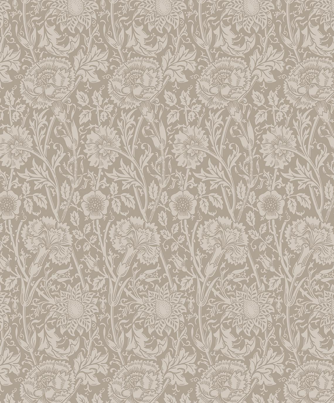 Seabrook Tonal Floral Trail Brown Wallpaper