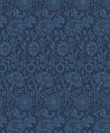 Seabrook Tonal Floral Trail Blue Wallpaper