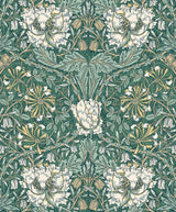 Seabrook Ogee Flora Everglades & Buttercup Wallpaper