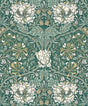 Seabrook Ogee Flora Everglades & Buttercup Wallpaper