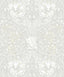 Seabrook Ogee Flora Swiss Coffee & Light Grey Wallpaper