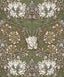 Seabrook Ogee Flora Dijon & Sage Wallpaper