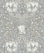 Seabrook Ogee Flora Stone Grey & Desert Sand Wallpaper