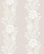 Seabrook Blooming Stripe Swiss Coffee Wallpaper