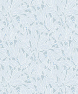 Seabrook Leaf and Berry Powder Blue Wallpaper