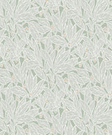 Seabrook Leaf and Berry Green Wallpaper