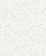 Seabrook Leaf and Berry Dove & Metallic Pearl Wallpaper