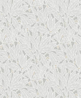 Seabrook Leaf and Berry Grey Wallpaper