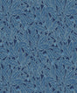 Seabrook Leaf and Berry Marine Blue Wallpaper