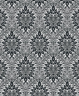 Seabrook Luna Ogee Black Wallpaper