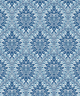 Seabrook Luna Ogee Blue Wallpaper
