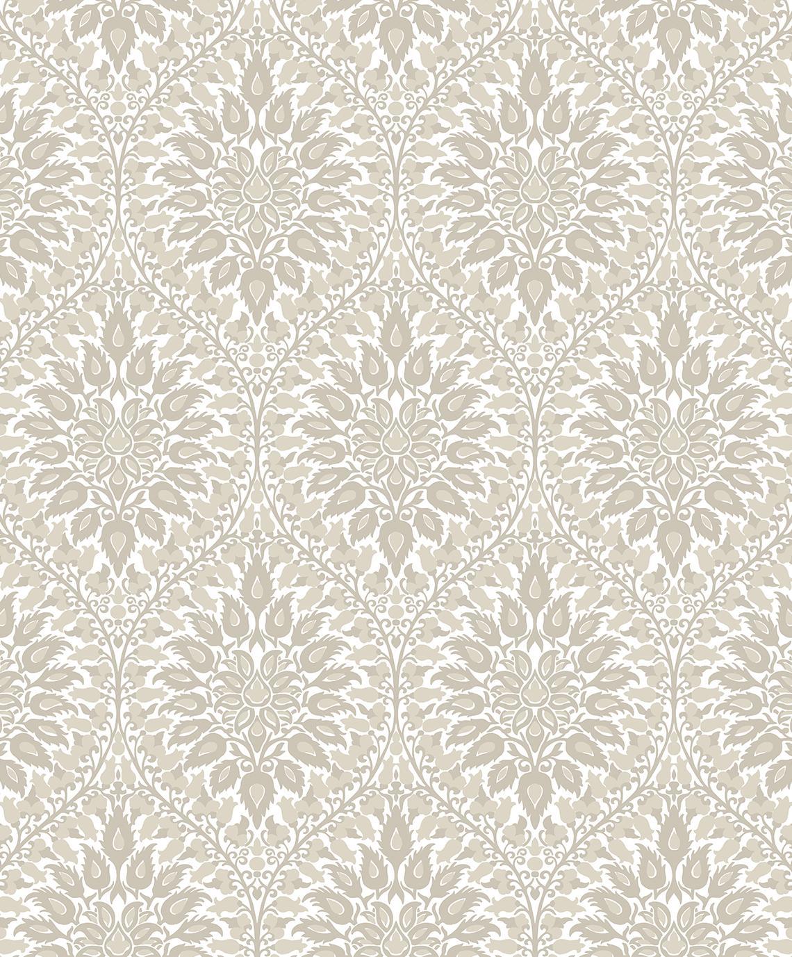 Seabrook Luna Ogee Natural Cream Wallpaper