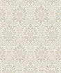 Seabrook Luna Ogee Natural Cream Wallpaper
