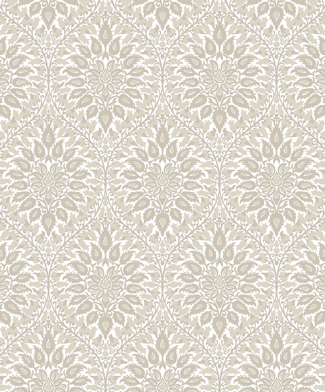 Seabrook Luna Ogee Beige Wallpaper