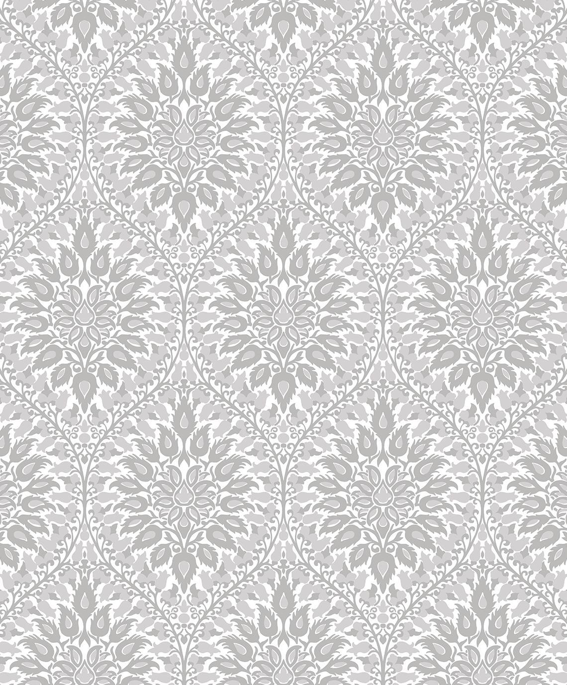 Seabrook Luna Ogee Daydream Grey Wallpaper