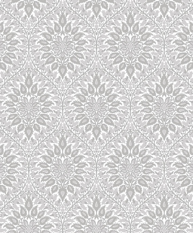 Seabrook Luna Ogee Daydream Grey Wallpaper