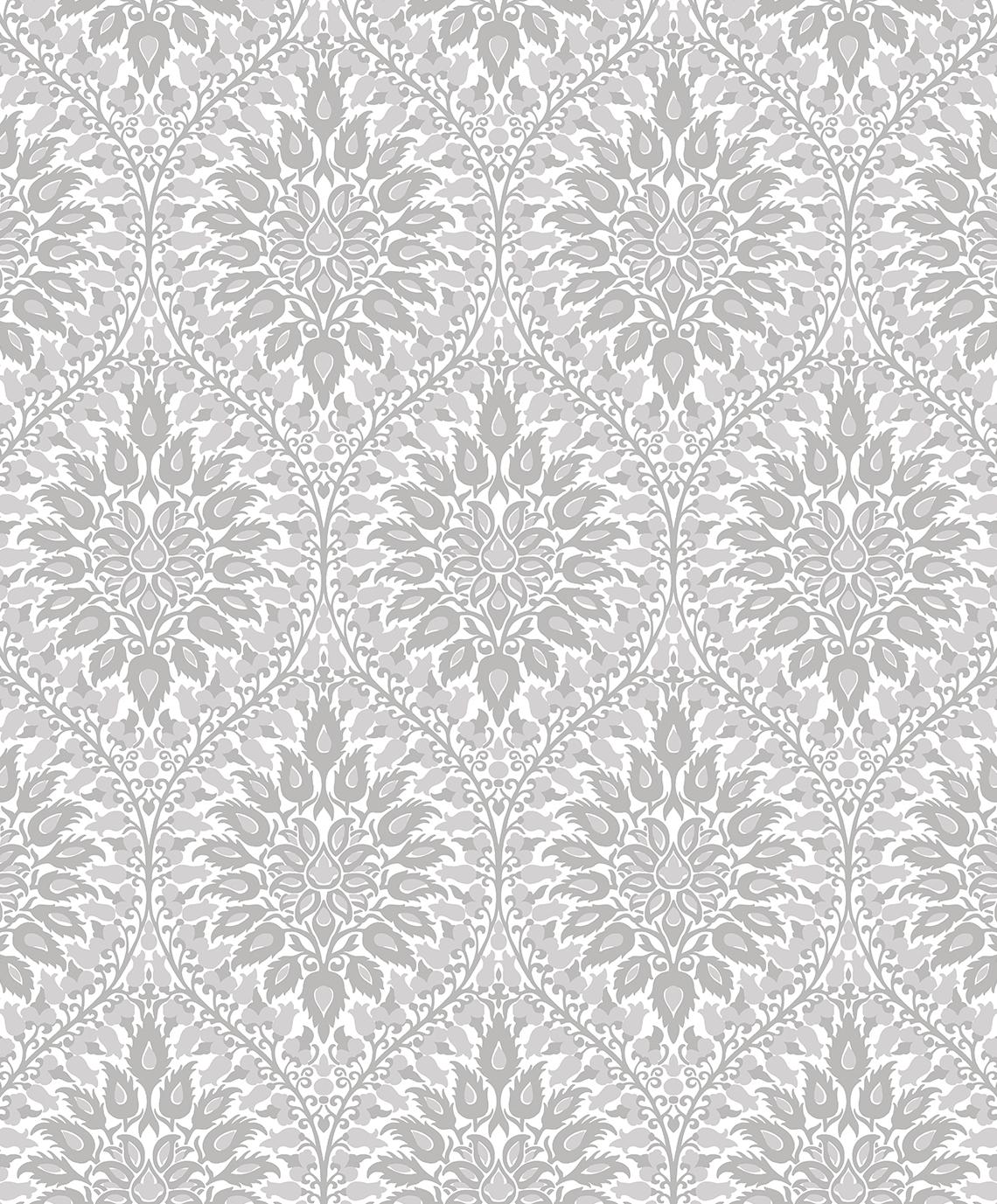 Seabrook Luna Ogee Grey Wallpaper