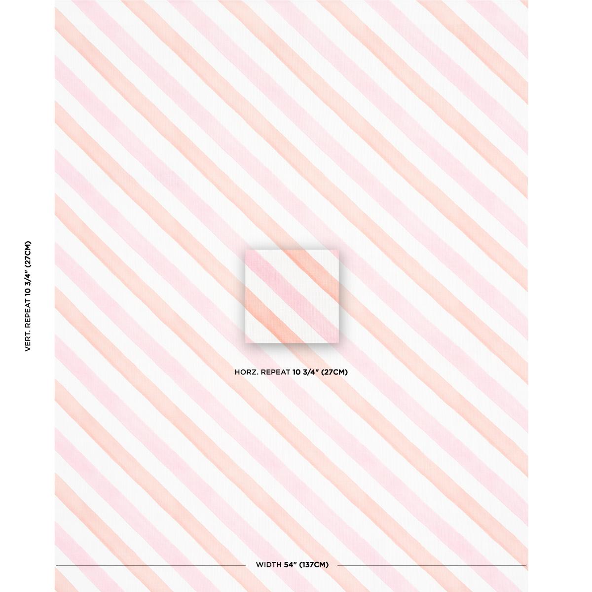 Schumacher Seaside Stripe Indoor/Outdoor Sorbet Fabric