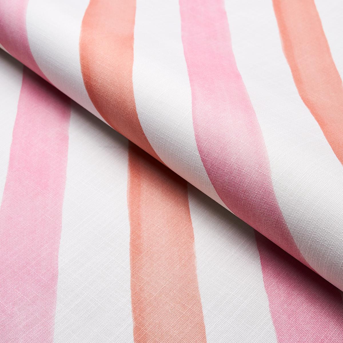 Schumacher Seaside Stripe Indoor/Outdoor Sorbet Fabric