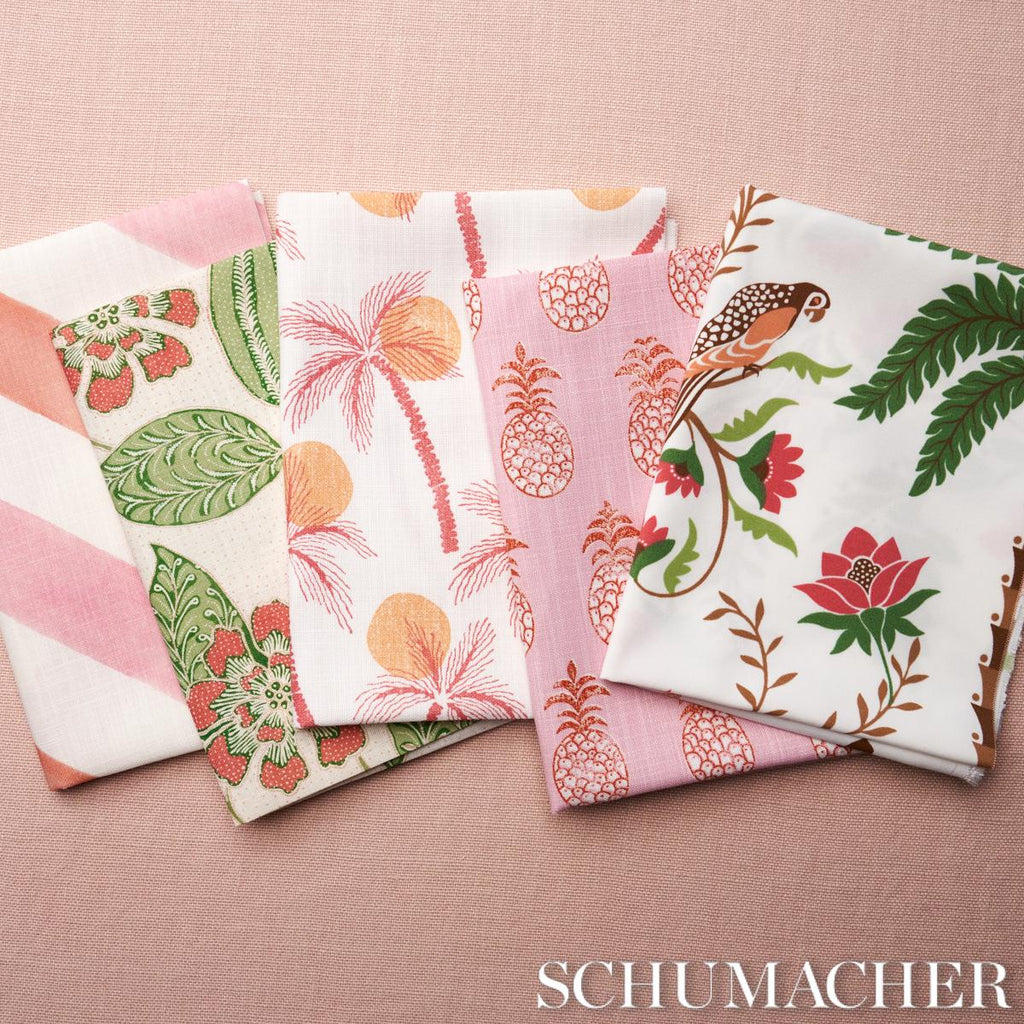 Schumacher Seaside Stripe Indoor/Outdoor Sorbet Fabric