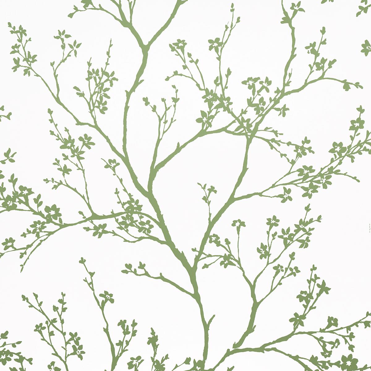 Schumacher Twiggy Green Wallpaper