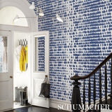 Schumacher Queen Of Spain Navy Wallpaper