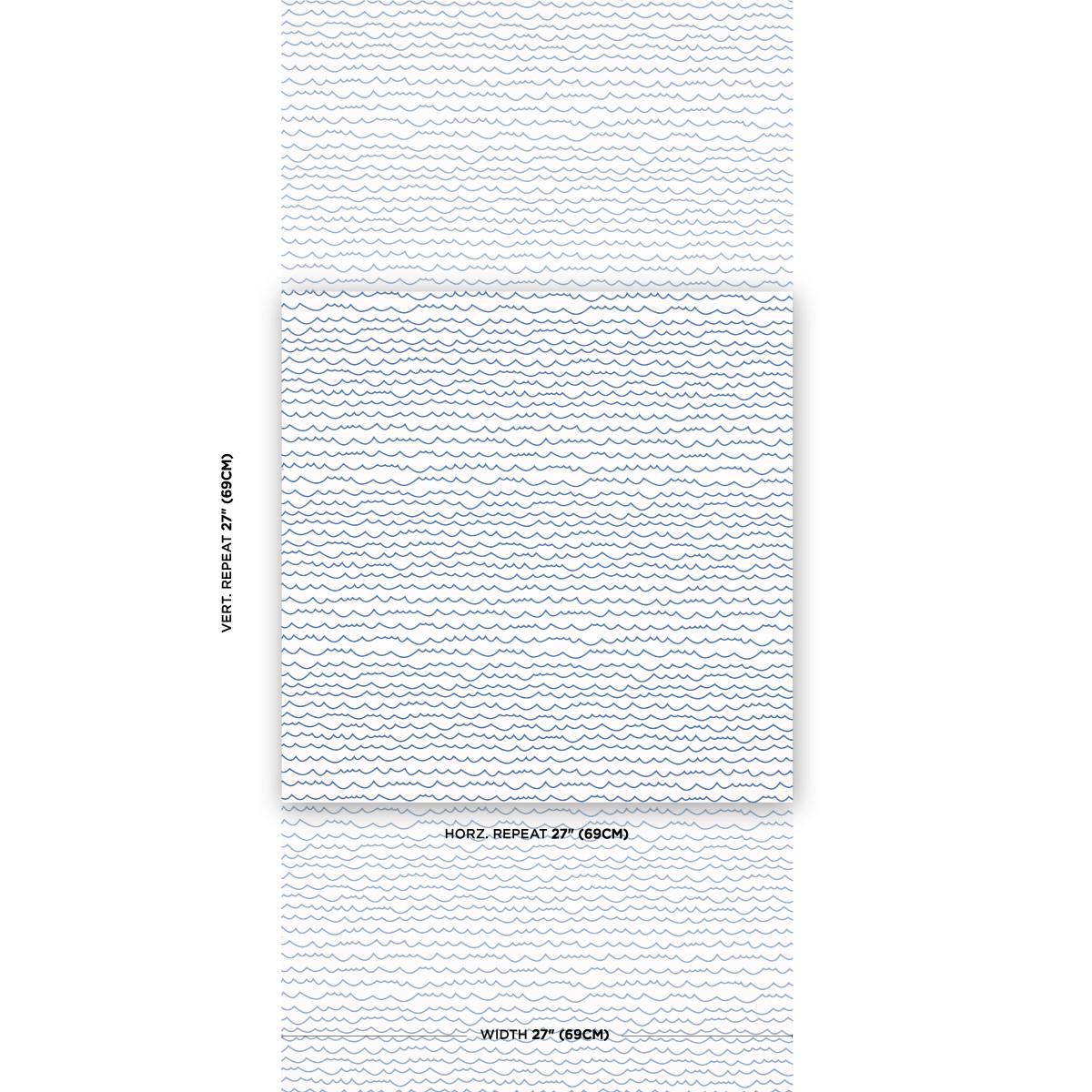 Schumacher Waves Blue Wallpaper