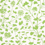 Schumacher Pennick Leaf On Ivory Wallpaper