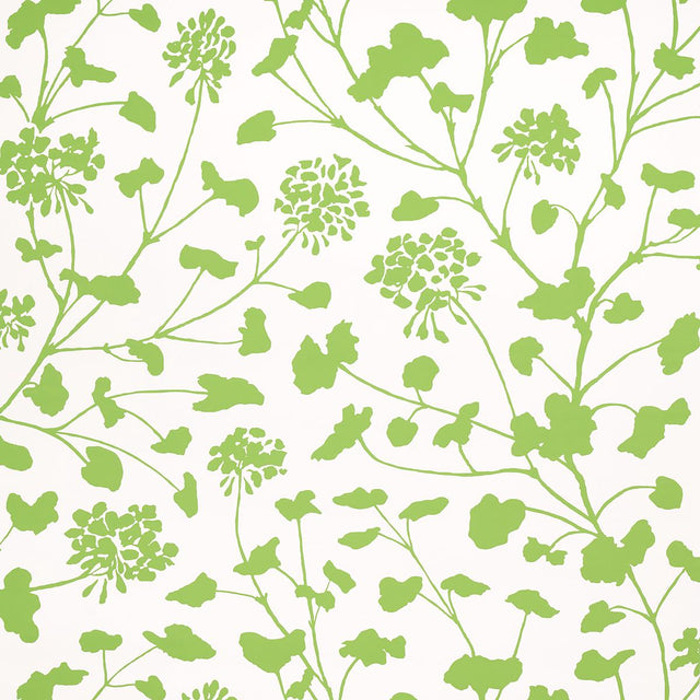 Schumacher Pennick Leaf On Ivory Wallpaper