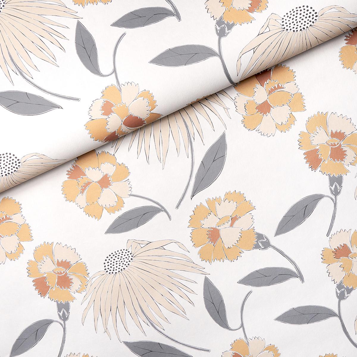 Schumacher Bouquet Toss Toast Wallpaper
