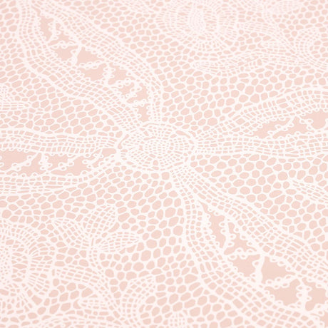 Schumacher Cosette Lace Blush Wallpaper
