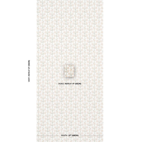 Schumacher Gardenia Flax Wallpaper