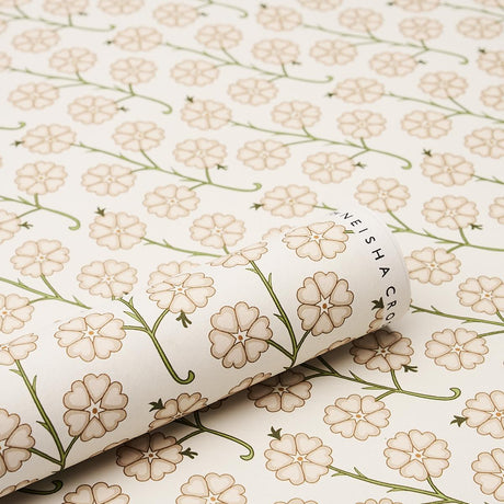 Schumacher Gardenia Flax Wallpaper