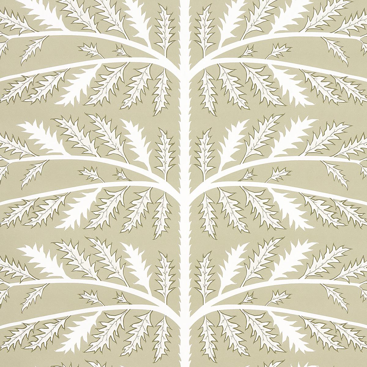 Schumacher Thistle Neutral Wallpaper