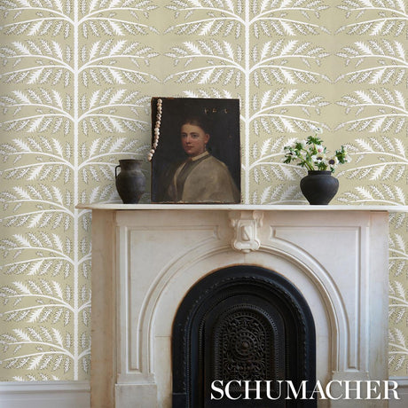 Schumacher Thistle Neutral Wallpaper