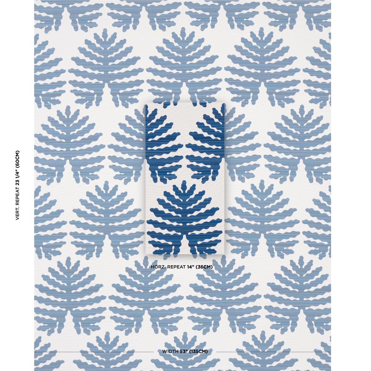 Schumacher Palma Sola Indoor/Outdoor Navy Fabric