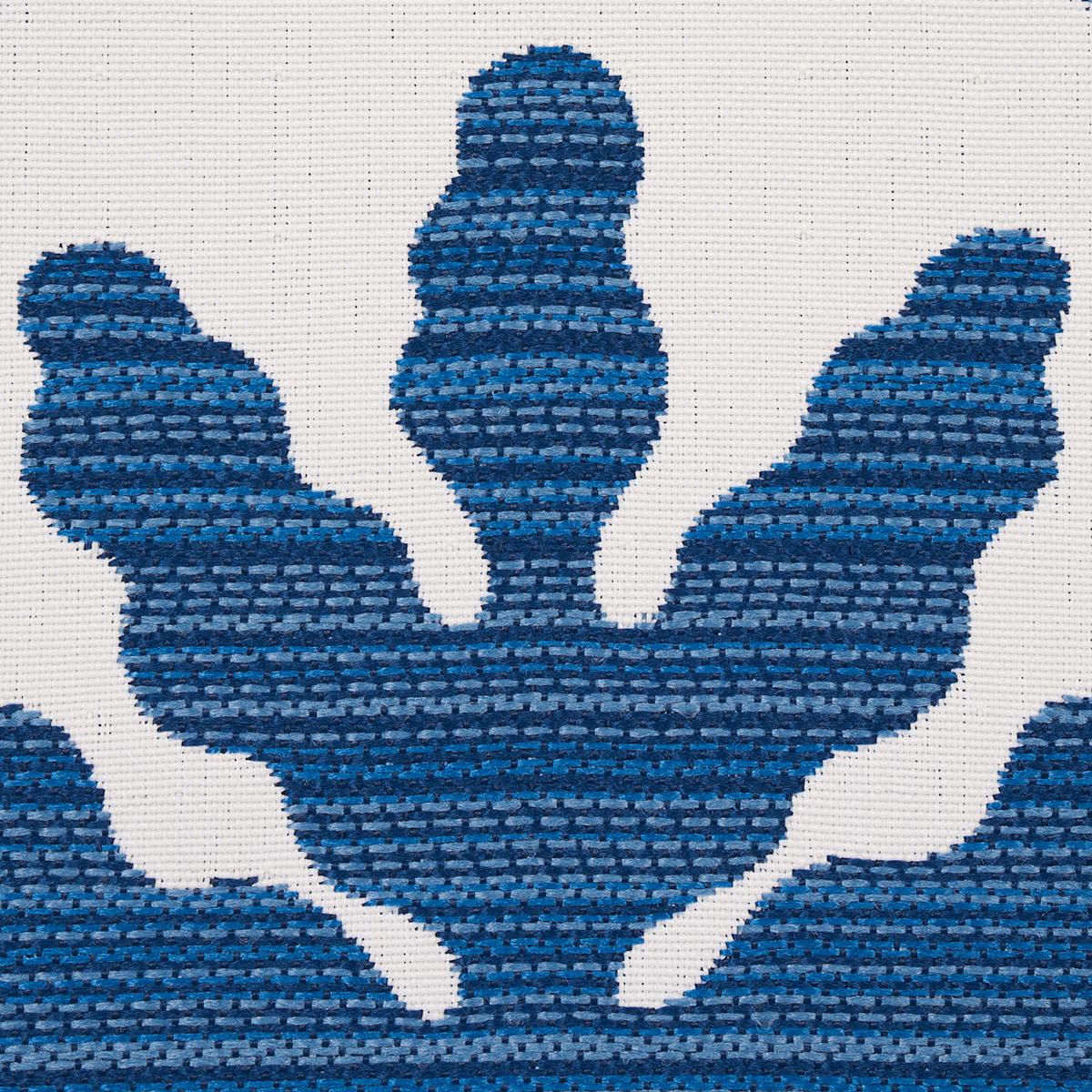 Schumacher Palma Sola Indoor/Outdoor Navy Fabric