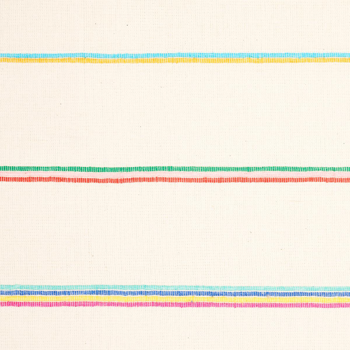 Schumacher Cambaya Handwoven Stripe Multi Fabric