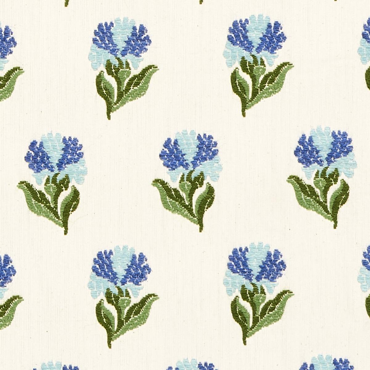 Schumacher Rosina Floral Cornflower Fabric