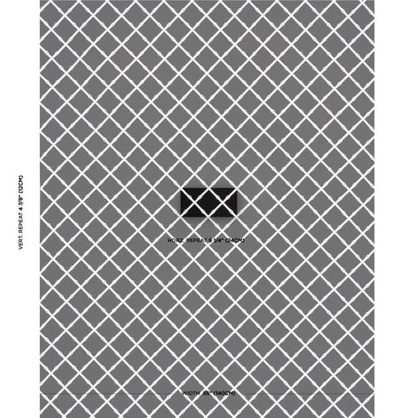 Schumacher Bamboo Trellis Indoor/Outdoor Black Fabric