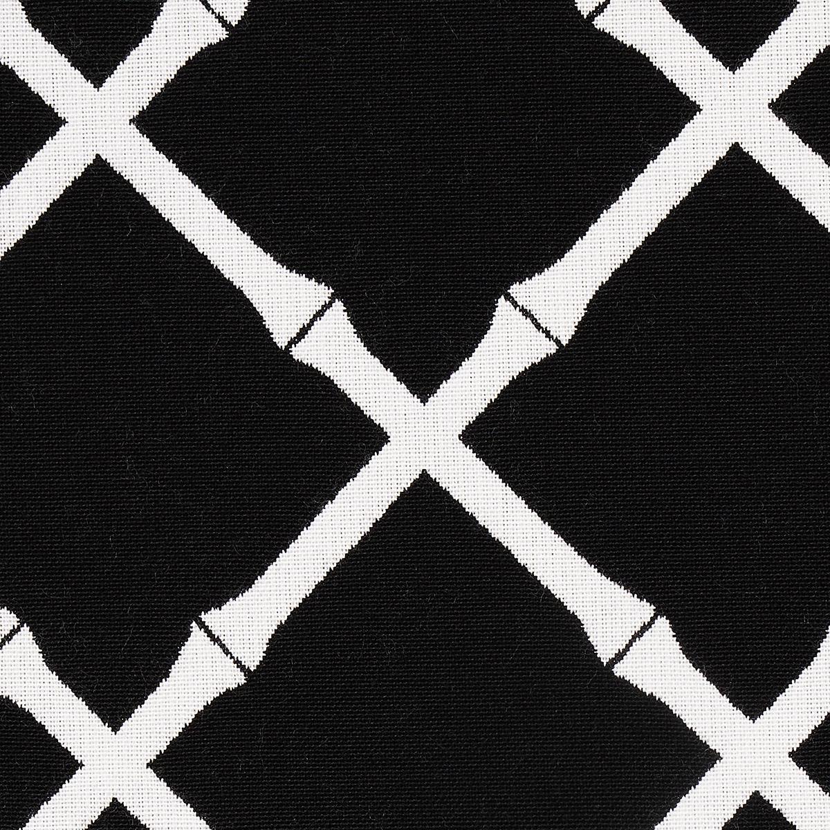 Schumacher Bamboo Trellis Indoor/Outdoor Black Fabric